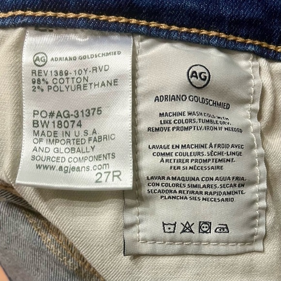 ADRIANO GOLDSHMIED The Legging Ankle Ripped Distressed Skinny Jeans Size 27 - Picture 11 of 11